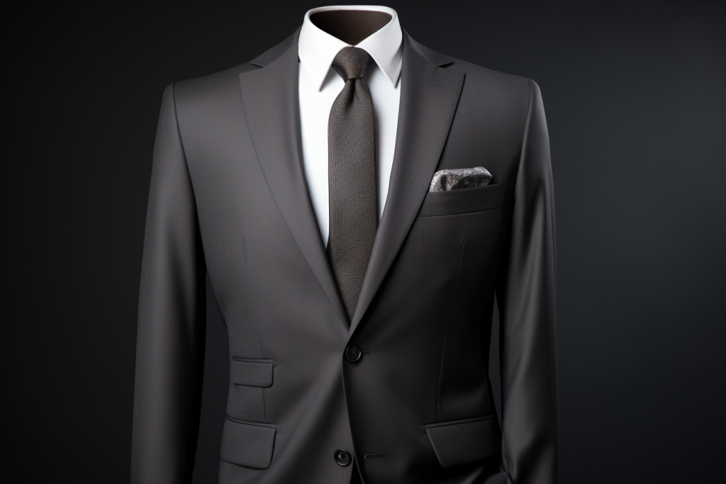 gray 2 button suit