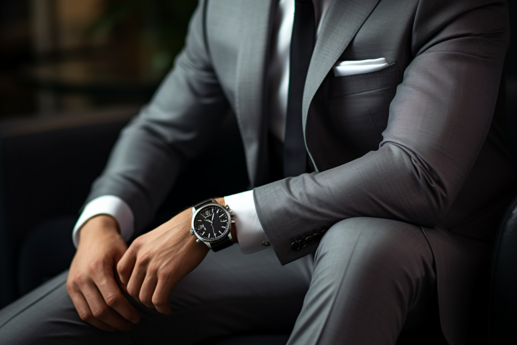 gray suit and watch combinations