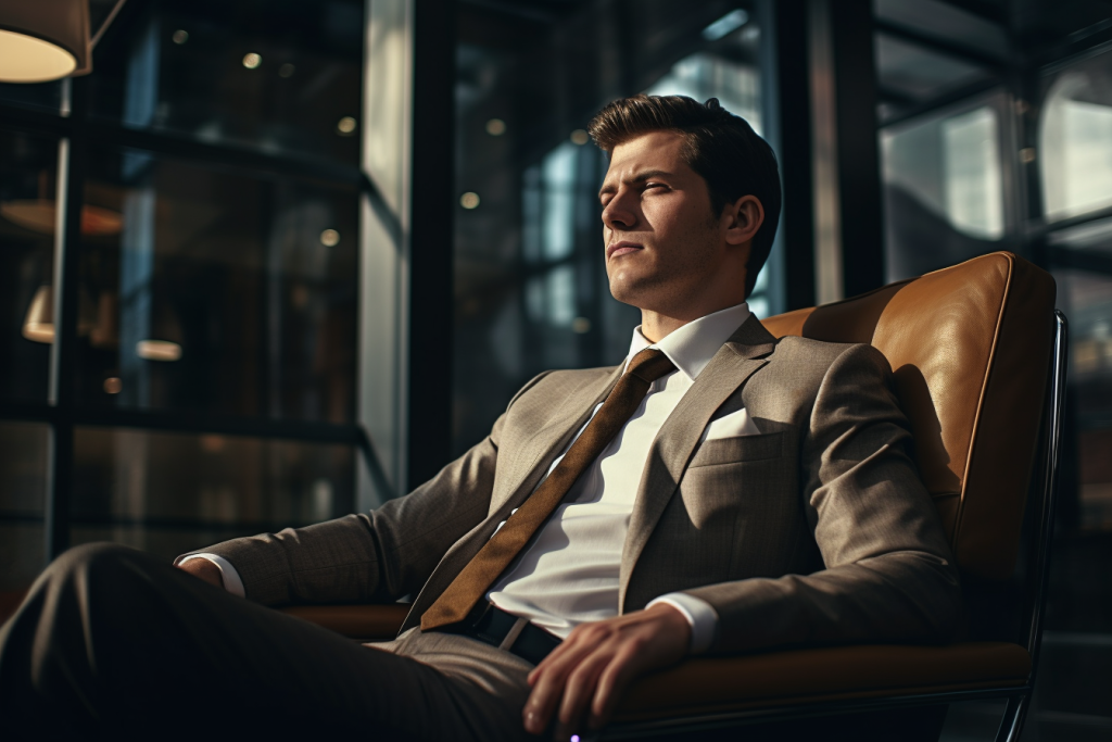 business man in a polyester suit